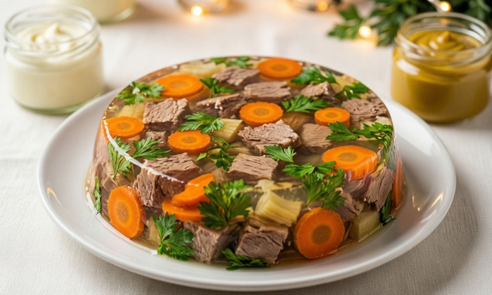 Featured image of post Холодец из говядины и свинины: классический пошаговый рецепт
